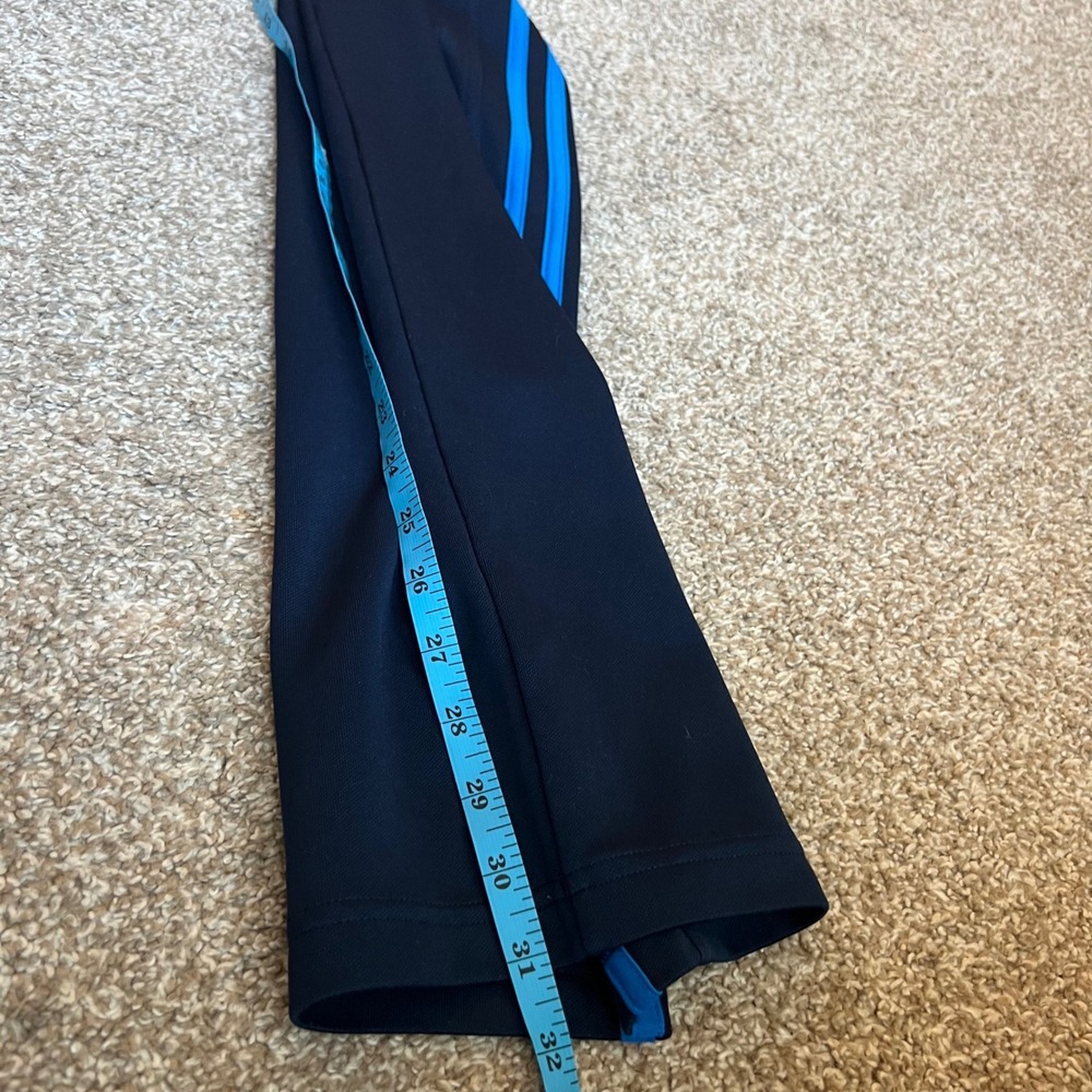 Adidas Mens Navy Blue Track Pants Three Stripe Athletic Trousers Large - Picture 7 of 11